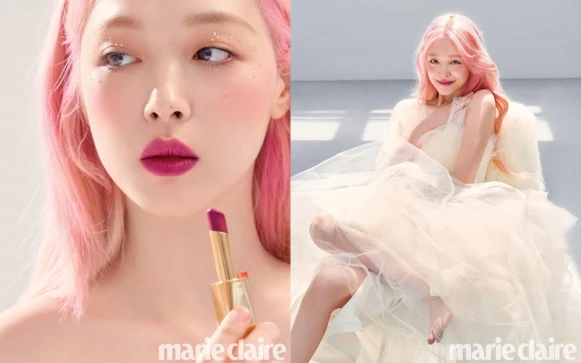 雪莉最新封面大片流出,充滿仙氣的造型太美,原來她搶先用了「這支口紅」…