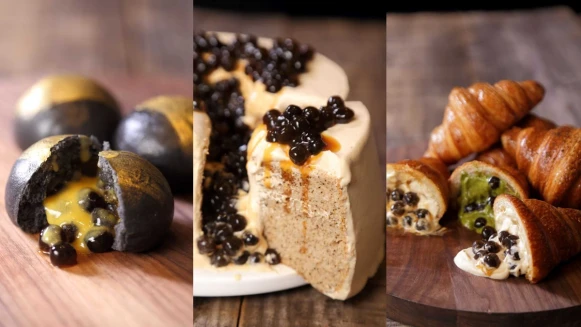 珍珠控完全可以吃到爽！晶華酒店推出珍奶戚風、珍奶爆漿可頌、珍珠黑金流沙包...一系列珍珠粉圓甜點療癒登場