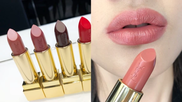 YSL 奢華緞面唇膏推出吻我新色第二波！#85是擦了讓人真的好想親的奶咖豆沙色～ 