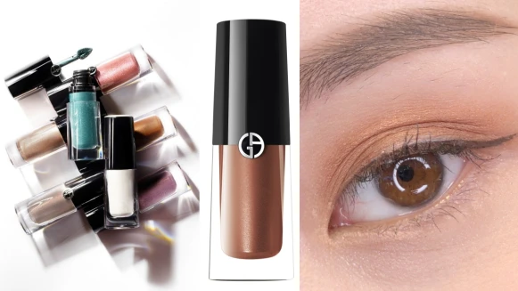 GA「小胖瓶」推出眼影蜜版本!Giorgio Armani亞曼尼訂製眼彩露必收#41鐵鏽玫瑰,擦在眼上的金橘色光澤感太迷人