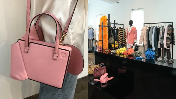 LOEWE最熱賣的Gate手袋推出時髦腰包系列，還有這款長了小耳朵的Postal手袋