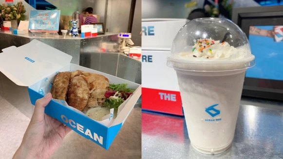OCEAN BOX炸魚薯條專賣店來了！進駐新光三越A11，打造藍白紅Fish &amp; Chips時髦餐盒