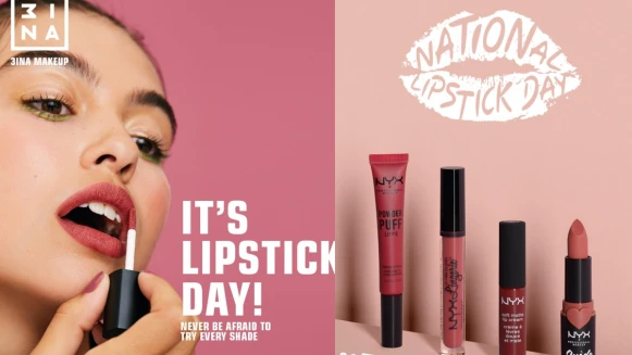 歡慶7/29國際唇膏日,3INA消費就送熱賣口紅、NYX唇彩任選兩件8折