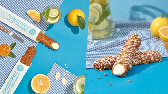 不只香甜還會爆漿！ZAKUZAKU推「香柚棒棒泡芙」2款台灣限定口味，中秋節來點柚子泡芙吧