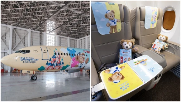 太療癒！迪士尼聯名「達菲熊彩繪機」正式啟航，托盤、頭枕墊巾都被達菲、雪莉玫攻佔，整趟旅程狂噴少女心