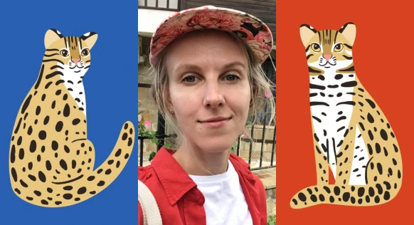 石虎花豹傻傻分不清楚！俄羅斯美女插畫家平息風波，「真」石虎插畫免費送台灣！