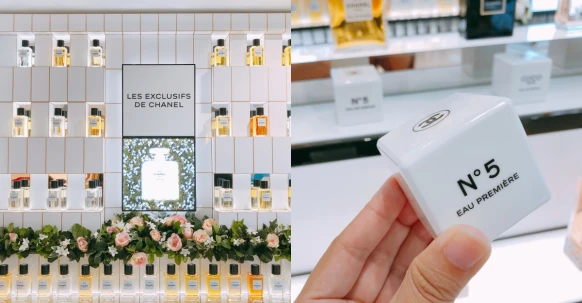 香奈兒全亞洲首間香氛陳列新裝登場，就在復興SOGO ！陶瓷試香小方塊、鏡梯香水陳列區…太精緻可愛