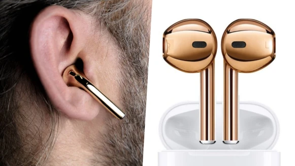 史上最奢華的AirPods！18K金純手工打造「土豪金」限定版，全球只有一副