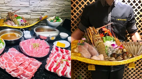 【信義區美食】小鮮肉涮涮屋份量超澎湃，必點「炙燒和牛」、「航空母艦海鮮拼盤」，紹興酒湯底超特別