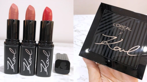 時尚老佛爺最後告別作！KARL LAGERFELD × L&#039;OREAL PARIS巴黎萊雅聯名訂製彩妝推出16色眼盤與3色口紅，上面還有卡爾簽名超值得珍藏，台灣下半年開賣 