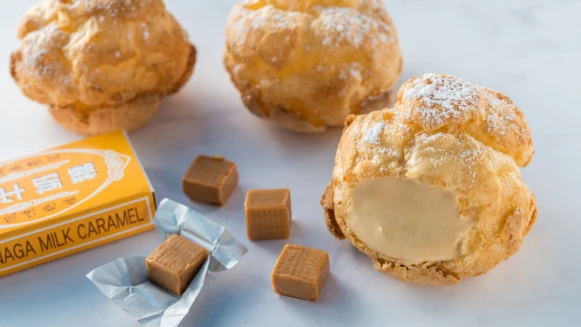 居然有牛奶糖口味！beard papa全新推出「森永牛奶糖泡芙」，3款獨家外皮配爆漿內餡必吃