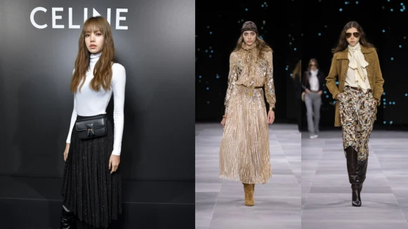 【巴黎時裝週】BLACKPIINK Lisa帥氣黑白裝束現身！CELINE 2020春夏延續復古70的黃金時代