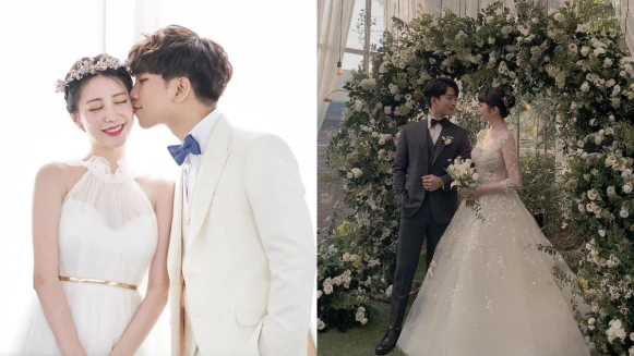 G.O和女友崔藝瑟結婚啦!絕美婚紗照曝光,幸福喊:「一起走在幸福的道路上。」
