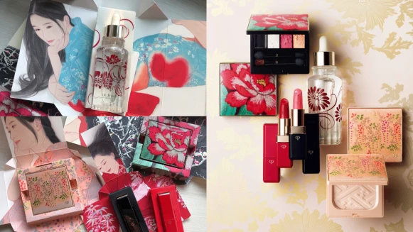 【2019聖誕彩妝】肌膚之鑰「和服之夢系列」限量眼影盤、唇膏、蜜粉餅，打開是穿和服的藝妓，光看包裝就燒翻！