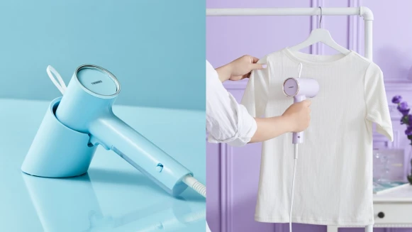 TWINBIRD「美型蒸氣掛燙機」推出台灣限定粉嫩馬卡龍4色！宛如吹風機輕巧外型，完全是女孩們的居家除皺新歡