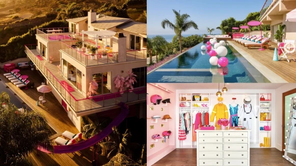 一生只有一次！超夢幻「粉紅芭比別墅」開放預訂，坐擁無邊際泳池、粉紅滑水道、奢華衣櫃，每晚2000元有找