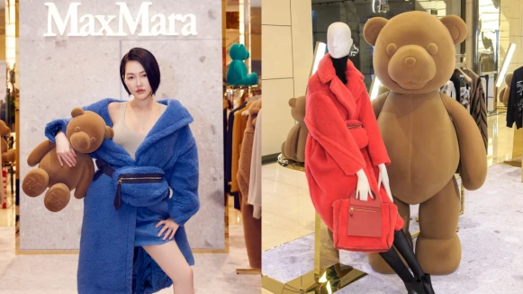 最新打卡點！巨型Max Mara泰迪熊現身微風信義「Bearing Gifts」快閃店，小S霸氣站台！