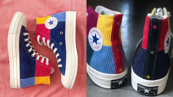 連鞋底都是6色彩虹！Converse聯手英國潮鞋店Offspring推出燈芯絨色塊拼接Chuck 70s