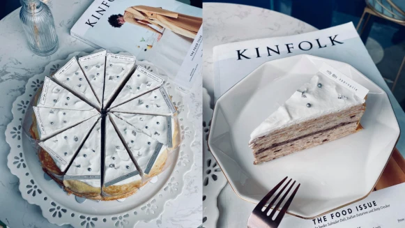 時飴Approprié台中限定新口味來了！打造華麗星空白「青梅千層蛋糕」，酸甜口感只在台中歌劇院才吃得到