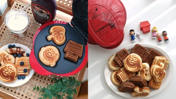 最萌的鬆餅！PLAZA推出「Snoopy史努比鬆餅機」簡單做出美味滿分的史努比與查理布朗造型鬆餅