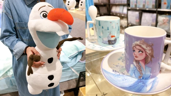 雪寶迷尖叫！「HOLA X冰雪奇緣」居家小物超可愛，雪寶玩偶鼻子、雙手都可拆，杯盤、棉被讓家變冰雪世界
