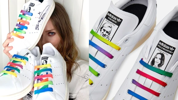 經典三條紋變成七彩星星！Stella McCartney X adidas打造Stan Smith純素皮革2.0升級版
