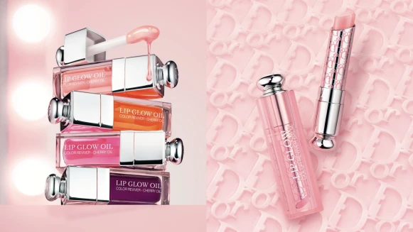 Dior迪奧癮誘粉漾潤唇膏推出「唇釉版」，還有老花Logo的限定包裝，護唇膏控請預備開搶！