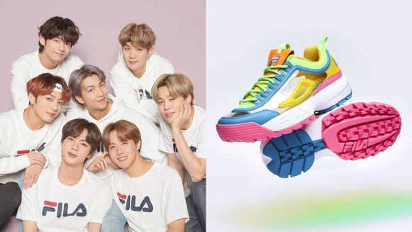 同步韓國上市！FILA推出半透明拼接DISRUPTOR II NAYKID老爹鞋，更找上BTS擔任全球代言人