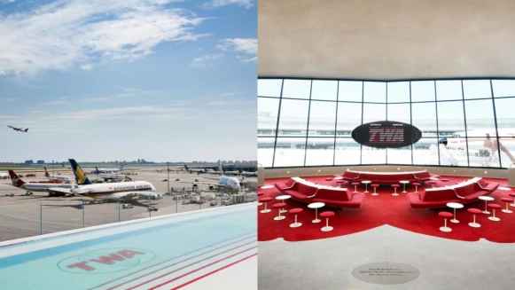 【紐約飯店】航空迷必住TWA Hotel！懷舊風房間能看飛機起降、更把飛機改裝成未來感酒吧