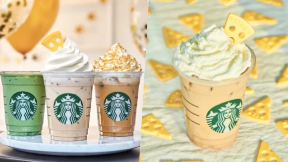 超罪惡！韓國星巴克推「起司奶霜白摩卡」超綿密奶油搭配超萌起司片罪惡指數爆棚