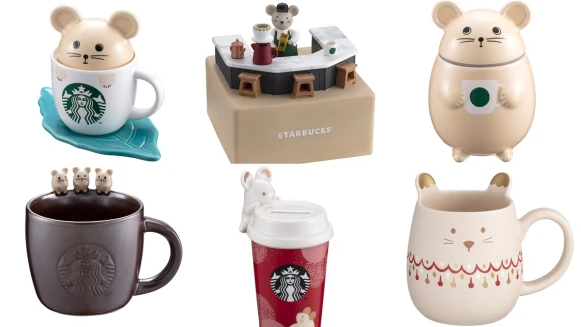 星巴克2020新年限定金鼠杯萌翻！不只金鼠馬克杯，還有錢鼠撲滿、迷你小鼠咖啡師音樂鈴