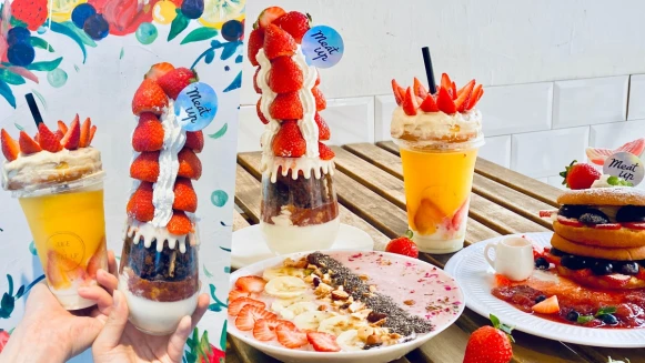 超吸睛！Meat up推出4款超浮誇「草莓甜點」登場，草莓界的101來了