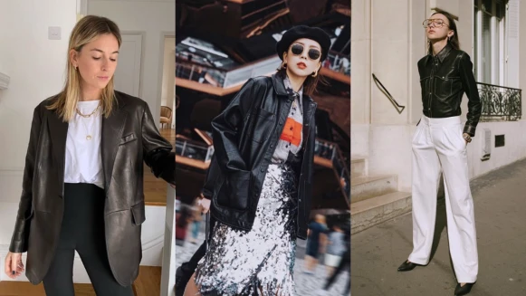 打破黑色皮革夾克的既定形象，玩出百變風格的時髦裝束！