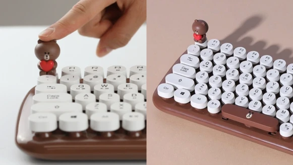 熊大在鍵盤上發射愛心光波！LINE FRIENDS推全新3C周邊：滑鼠、耳機、USB集線器，工作效率立刻翻倍