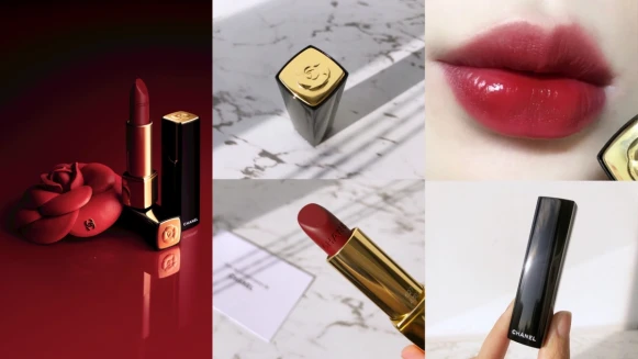 香奈兒超炫耀山茶花唇膏，把香奈兒女士最愛的山茶花放在金色唇膏蓋上，#627的棕紅山茶花已造成小紅書暴動