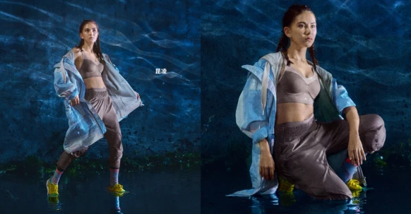 昆凌濕身解放腹肌拍adidas by Stella McCartney形象片！網友認證「不科學身材」：看不出生兩胎