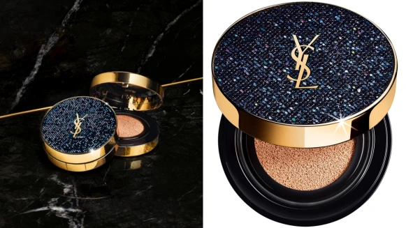 YSL恆久完美氣墊2020推出銀河星光版、銀河黑鑽版，佈滿閃亮細鑽與水晶，像手握一整個星空般浪漫