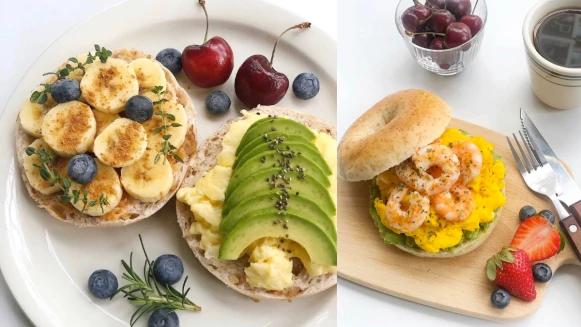 3款網美級黑咖啡低脂早餐：蔬菜烘蛋、蝦仁貝果、酪梨香蕉吃起來！