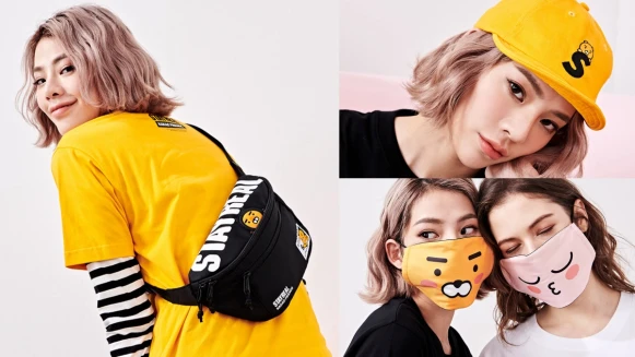 STAYREAL找「韓星」KAKAO FRIENDS加持，萊恩腰包＆襪子萌翻天，桃子口罩素顏出門也超可愛！連韓妞都要跟妳搶～