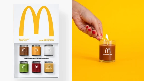 麥當勞真的推出香氛蠟燭了!從起司、牛肉、洋蔥、番茄醬味道通通有,組合起來就是「漢堡」的味道