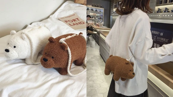 超可愛白熊、棕熊陪你出門玩！「熊熊遇見你」側背包療癒破表，快跟姐妹一人背一隻