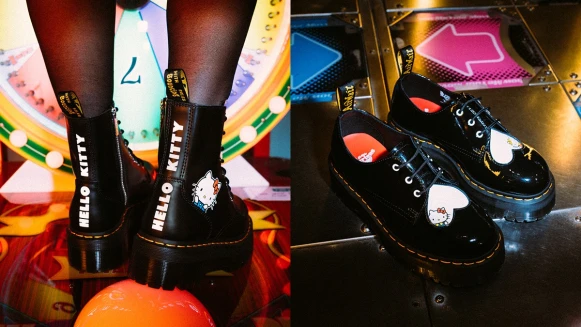 硬派女孩也會融化！Dr. Martens X Hello Kitty打造又帥又可愛的聯名馬汀鞋款，3月全球同步上市