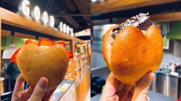 《好丘》推出全新「愛心貝果」！草莓生乳酪、花生布朗尼白色情人節限定，獨家只在這裡賣