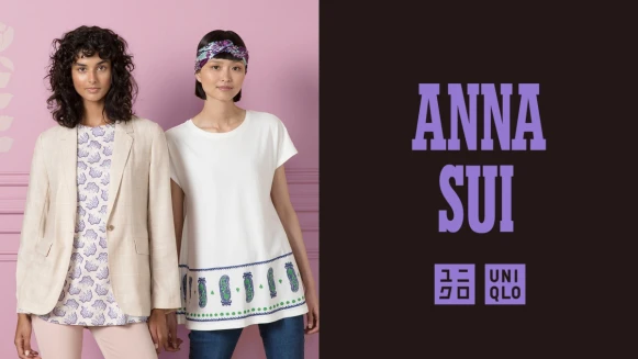 UNIQLO攜手千禧紅牌ANNA SUI，重現紫色波西米亞風潮！泡泡袖、雪紡紗超甜，還能穿浪漫母女裝，3／20正式開賣