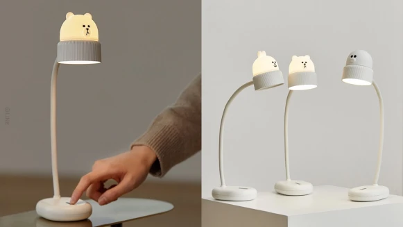 最療癒的室友！LINE FRIENDS推出「純白無線夜燈」，熊大、莎莉、兔兔大頭發射暖光，逼人三款全包