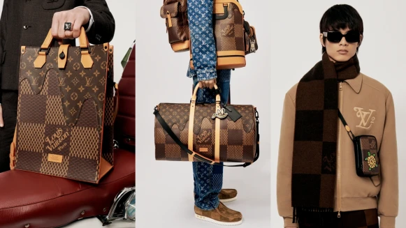 潮流雙巨頭Virgil Abloh＆Nigo聯手推出LV2系列，改版老花變為「融化的巧克力冰淇淋」，包準女孩失心瘋～