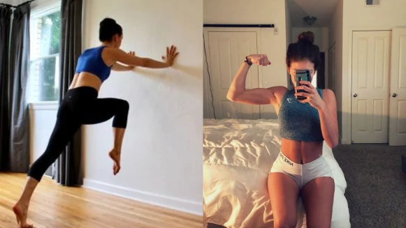  扶牆轉體 — 1個動作瘦腰腹兩側+四肢 簡單易學，隨時隨地都可練！