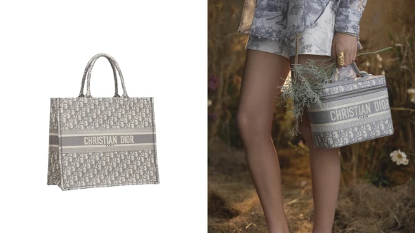 Oblique老花圖騰再推新手袋！DIOR霧灰色化妝箱包、帆布托特袋終於抵台開賣