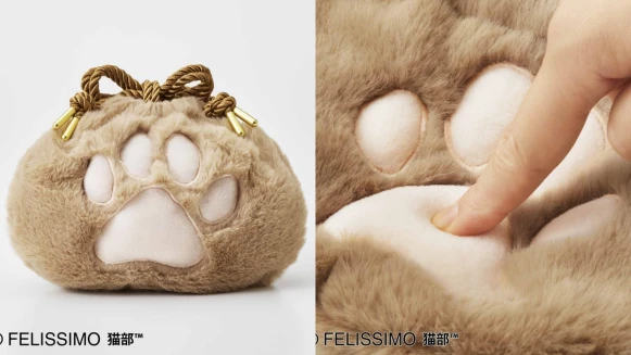 貓奴失心瘋！毛絨絨「貓咪肉球束口袋」療癒滿分，一綁緊會看到粉嫩肉球