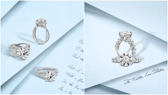 Hearts On Fire 全新 Written Love 系列把莎士比亞、珍奧斯汀作品裡的愛情故事收進鑽石裡，讓愛情跟文學巨作一樣永恆，超浪漫！